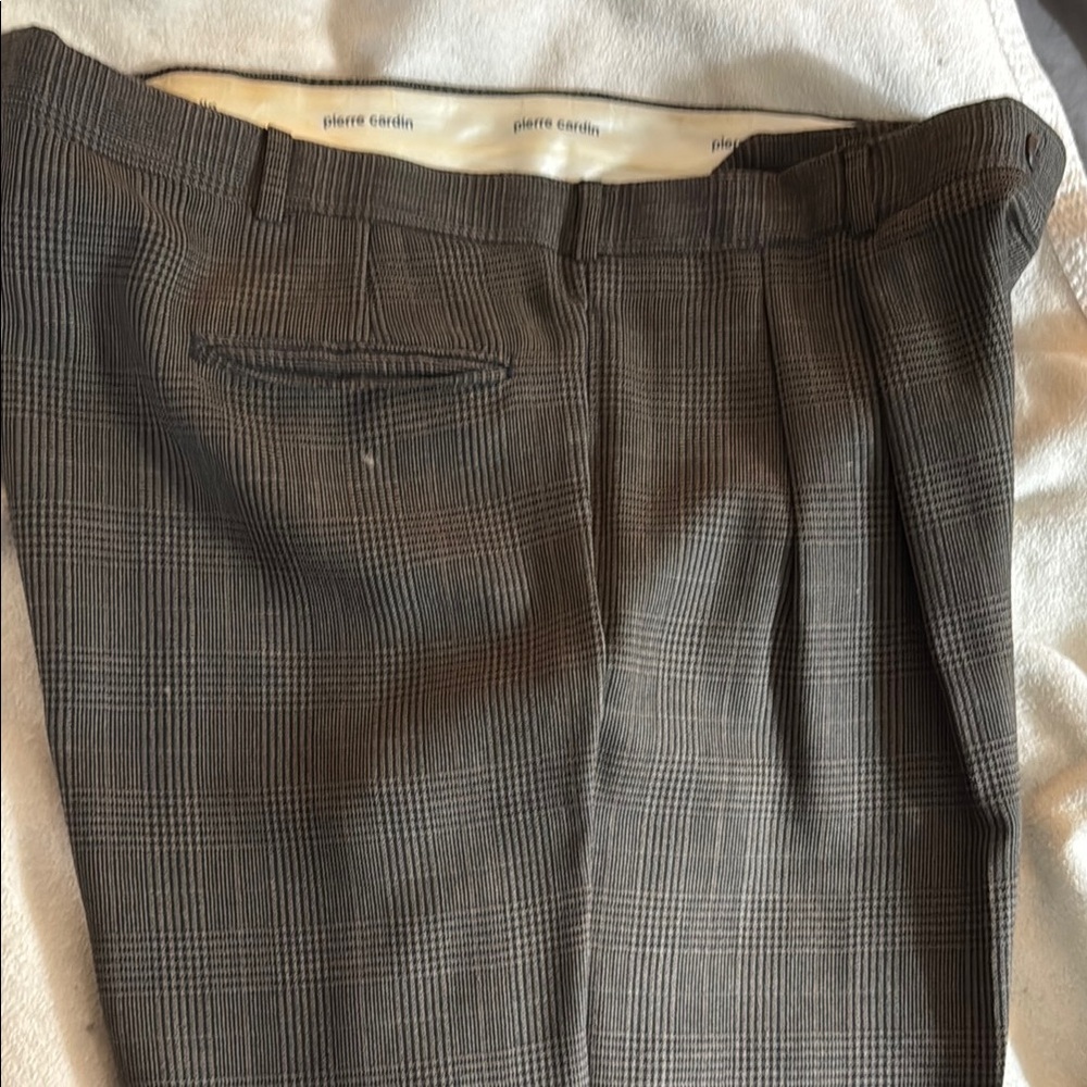 Pierre Cardin Charcoal Checkered Pants